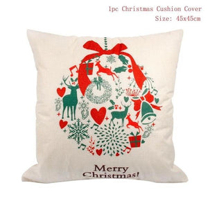 Linen Merry Christmas Cover Cushion - agoradevshop