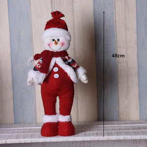 47cm Retractable Christmas Santa Claus/Snowman Dolls Standing Navidad Figurine Christmas tree Ornaments Kids Christmas Gifts Toy - agoradevshop