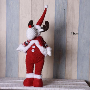 47cm Retractable Christmas Santa Claus/Snowman Dolls Standing Navidad Figurine Christmas tree Ornaments Kids Christmas Gifts Toy - agoradevshop