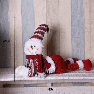 47cm Retractable Christmas Santa Claus/Snowman Dolls Standing Navidad Figurine Christmas tree Ornaments Kids Christmas Gifts Toy - agoradevshop