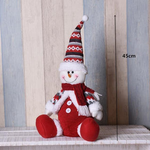 47cm Retractable Christmas Santa Claus/Snowman Dolls Standing Navidad Figurine Christmas tree Ornaments Kids Christmas Gifts Toy - agoradevshop