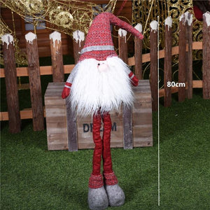 47cm Retractable Christmas Santa Claus/Snowman Dolls Standing Navidad Figurine Christmas tree Ornaments Kids Christmas Gifts Toy - agoradevshop