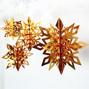 String Christmas Tree Decorations Hanging Pendant Ornaments New Year Party Decoration 3D Snowflake Star Strip Flag Garlands - agoradevshop