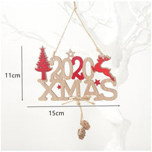 Load image into Gallery viewer, 2020 New Year Natural Xmas Elk Wood Craft Christmas Tree Ornament Noel Christmas Decoration for Home Wooden Pendant Navidad Gift - agoradevshop