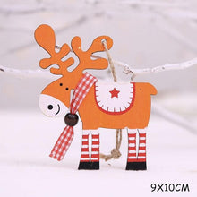 Load image into Gallery viewer, 2020 New Year Natural Xmas Elk Wood Craft Christmas Tree Ornament Noel Christmas Decoration for Home Wooden Pendant Navidad Gift - agoradevshop