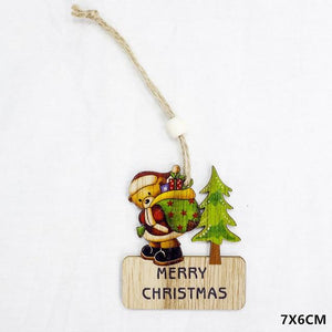 2020 New Year Natural Xmas Elk Wood Craft Christmas Tree Ornament Noel Christmas Decoration for Home Wooden Pendant Navidad Gift - agoradevshop