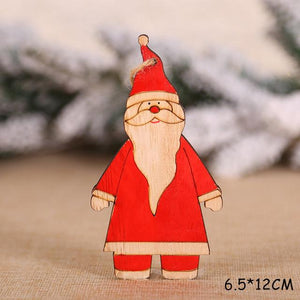 2020 New Year Natural Xmas Elk Wood Craft Christmas Tree Ornament Noel Christmas Decoration for Home Wooden Pendant Navidad Gift - agoradevshop