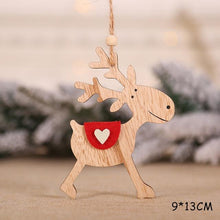 Load image into Gallery viewer, 2020 New Year Natural Xmas Elk Wood Craft Christmas Tree Ornament Noel Christmas Decoration for Home Wooden Pendant Navidad Gift - agoradevshop