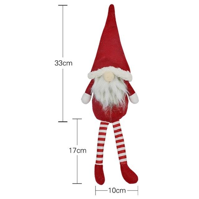 Various Styles Handmade Swedish Christmas Santa Gnome Plush Doll Holiday Figurines Toy Xmas Home Ornaments - agoradevshop