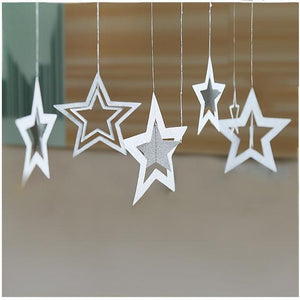 7pcs/lot Twinkle Star Paper Pendant Garland Ornaments Christmas Decorations for Home New Year - agoradevshop