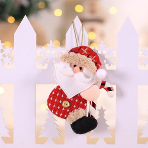 Christmas Decoration Santa Claus Hold Gift Box Doll for Home Decor Xmas Tree Pendants toy New Year Drop Ornaments Kids Gift - agoradevshop