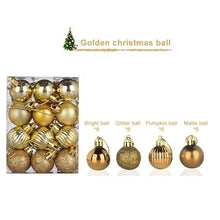 Load image into Gallery viewer, 24pcs 30mm Christmas Tree Ball Decoration Party Hanging Ornament Bauble Drop Pendant Xmas Decorations For Home Gift Drop Ship - agoradevshop