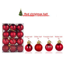 Load image into Gallery viewer, 24pcs 30mm Christmas Tree Ball Decoration Party Hanging Ornament Bauble Drop Pendant Xmas Decorations For Home Gift Drop Ship - agoradevshop