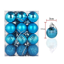 Load image into Gallery viewer, 24pcs 30mm Christmas Tree Ball Decoration Party Hanging Ornament Bauble Drop Pendant Xmas Decorations For Home Gift Drop Ship - agoradevshop