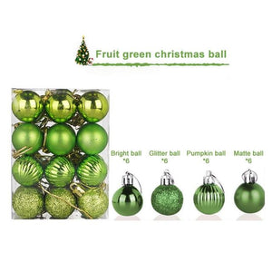 24pcs 30mm Christmas Tree Ball Decoration Party Hanging Ornament Bauble Drop Pendant Xmas Decorations For Home Gift Drop Ship - agoradevshop