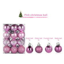 Load image into Gallery viewer, 24pcs 30mm Christmas Tree Ball Decoration Party Hanging Ornament Bauble Drop Pendant Xmas Decorations For Home Gift Drop Ship - agoradevshop