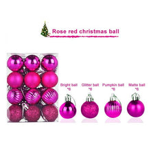 Load image into Gallery viewer, 24pcs 30mm Christmas Tree Ball Decoration Party Hanging Ornament Bauble Drop Pendant Xmas Decorations For Home Gift Drop Ship - agoradevshop