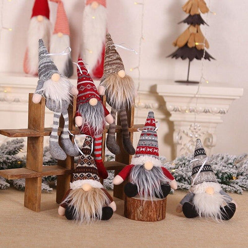 Plush Gnome Doll Christmas Tree Wall Hanging Pendant Holiday Decor Gift - agoradevshop