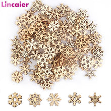 Load image into Gallery viewer, 50pcs Wooden Christmas Snowflakes DIY Christmas Decorations For Home Mini Tree Ornaments Xmas Gift Happy New Year 2020 Decor - agoradevshop