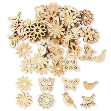 Load image into Gallery viewer, 50pcs Wooden Christmas Snowflakes DIY Christmas Decorations For Home Mini Tree Ornaments Xmas Gift Happy New Year 2020 Decor - agoradevshop