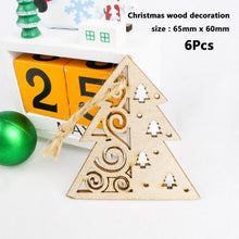 Load image into Gallery viewer, 50pcs Wooden Christmas Snowflakes DIY Christmas Decorations For Home Mini Tree Ornaments Xmas Gift Happy New Year 2020 Decor - agoradevshop