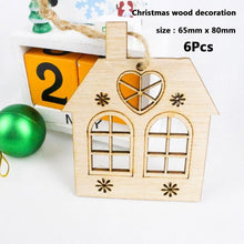 Load image into Gallery viewer, 50pcs Wooden Christmas Snowflakes DIY Christmas Decorations For Home Mini Tree Ornaments Xmas Gift Happy New Year 2020 Decor - agoradevshop