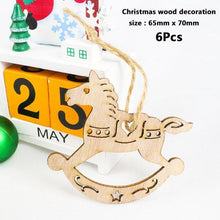 Load image into Gallery viewer, 50pcs Wooden Christmas Snowflakes DIY Christmas Decorations For Home Mini Tree Ornaments Xmas Gift Happy New Year 2020 Decor - agoradevshop