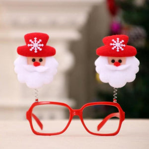 1PCS Lovely Christmas Decorative Glasses Frame Multi-pattern Santa Claus Snowman Bear Elk New Year Xmas Decoration Kids Children - agoradevshop